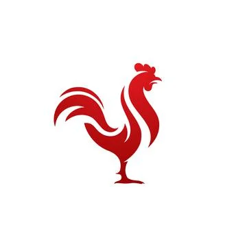 Silhouette of the rooster vector icon Stock Illustration
