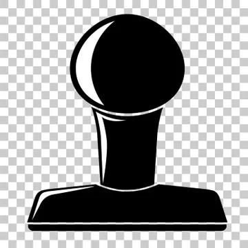 Silhouette of rubber stamp, at transparent effect background Stock Illustration