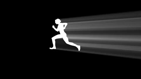 SILHOUETTE OF RUNNING MAN WITH SPEED EFFECT 動画素材 10739527
