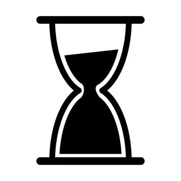 Silhouette of a sand timer Time is running out 스톡 일러스트