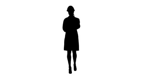 Silhouette Scientist Using Phone Texting Message. Stock Illustration
