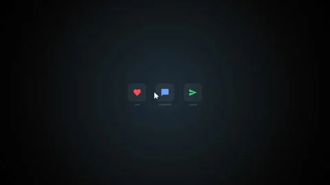 Silhouette Screen Elements Creating Subtle Interface Icons in Dark Background Stock Footage 347080449