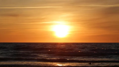 Silhouette on the sea Video stock 90784559