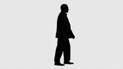 man walking forward silhouette