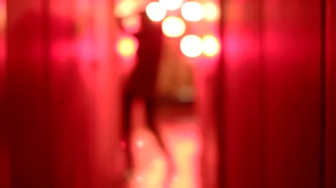 Silhouette of a sexy woman in high heels dancing, Long shot Stock Footage 59553370
