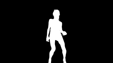 Silhouette shadow dancer disco party female sexy Video stock 8554915