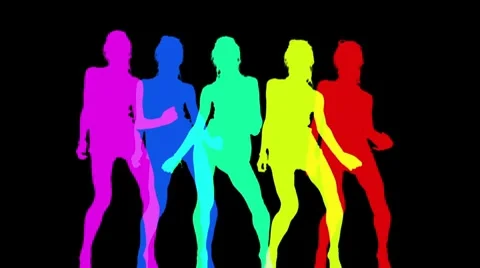 Silhouette shadow dancer disco party female sexy Vidéo 8554935