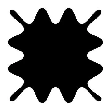 Silhouette of simple patch shape on white Stock Illustration