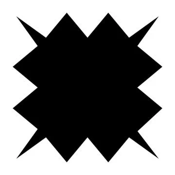 Silhouette of simple patch shape on white Stock Illustration