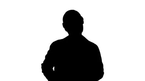 Silhouette Site engineer cheching papers and something around hi Stock Illustration