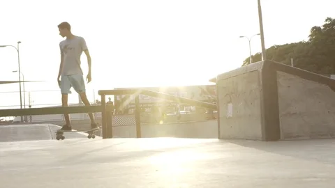 Silhouette skater Video stock 82400799