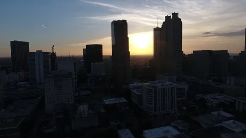 Silhouette Skyscrapers 库存影片 78396559
