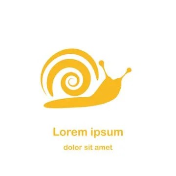 Silhouette of snail Ilustración de archivo