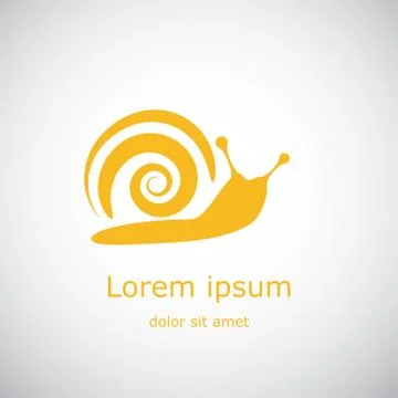Silhouette of snail Stock Illustration