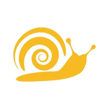 Silhouette of snail Stock Illustration