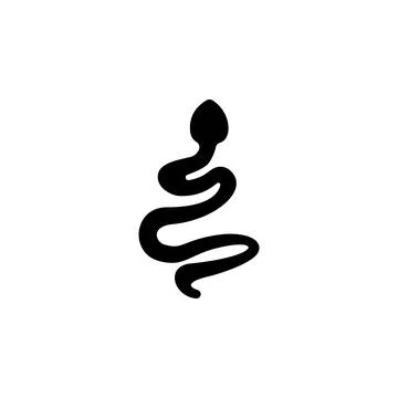 Silhouette of a snake icon. Element of animals icon for mobile concept and web Stock Illustration