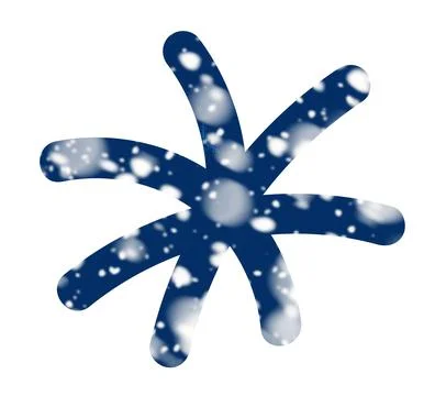 Silhouette Snowflake with blue background Stock Illustration