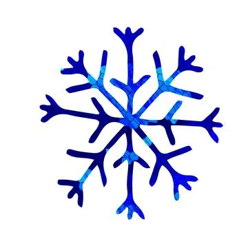 Silhouette Snowflake with blue background Stock Illustration
