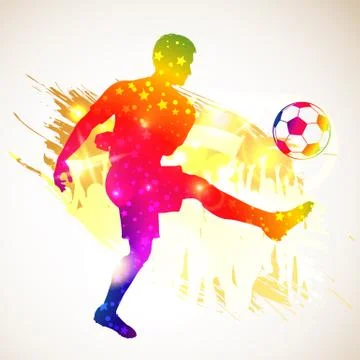 Silhouette Soccer Player Stock Illustration