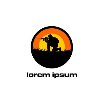 Silhouette Soldier Stock Illustration