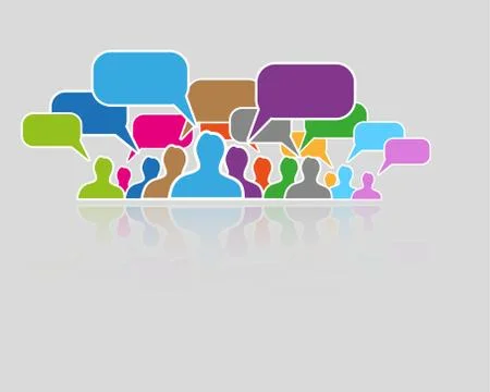 Silhouette speak bubble Stock Illustration