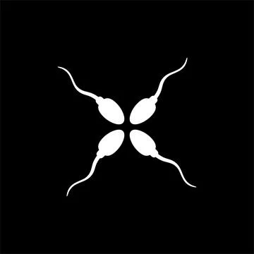 Silhouette of the Sperm Stock Illustration