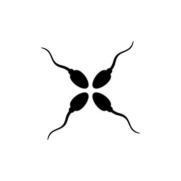 Silhouette of the Sperm Stock Illustration