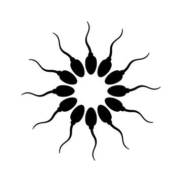 Silhouette of the Sperm Stock Illustration