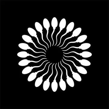 Silhouette of the Sperm Illustrazione stock