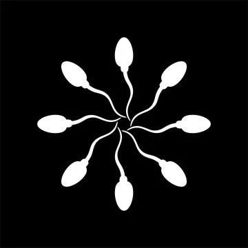 Silhouette of the Sperm Stock Illustration