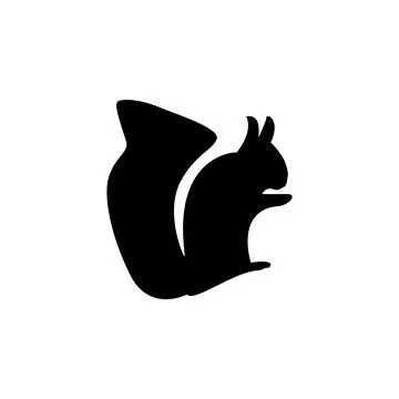 Silhouette of a squirrel icon. Element of animals icon for mobile concept and Stockillustratie