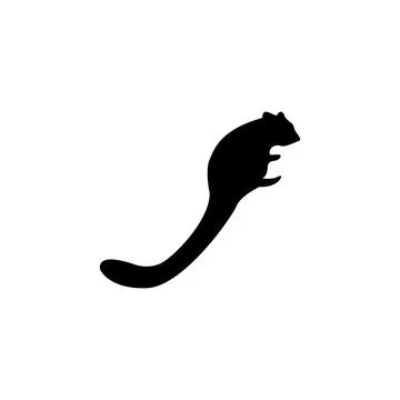 Silhouette of a squirrel icon. Element of animals icon for mobile concept and 스톡 일러스트