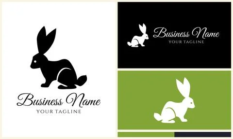 Silhouette squirrel vector logo template Stock Illustration