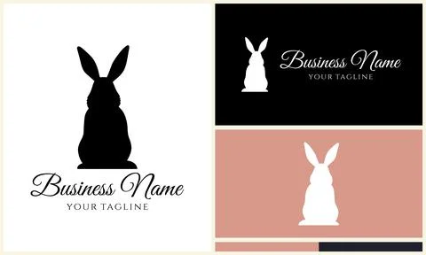 Silhouette squirrel vector logo template Stockillustratie