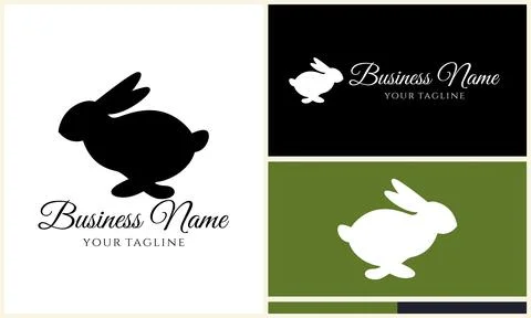 Silhouette squirrel vector logo template Illustrazione stock