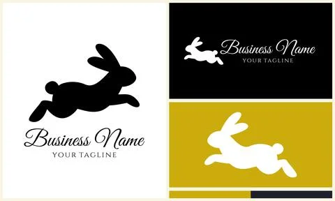Silhouette squirrel vector logo template Stock Illustration