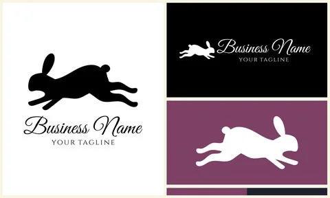 Silhouette squirrel vector logo template Stock Illustration
