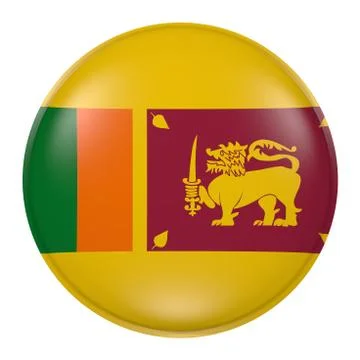 Silhouette of Sri Lanka button Stock Illustration