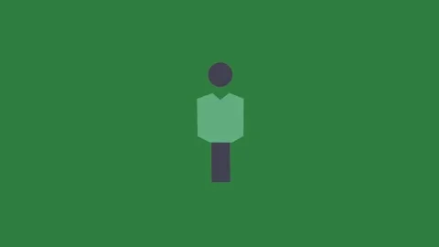 Silhouette Standing Transparent Background Animation Stock Footage 338011473