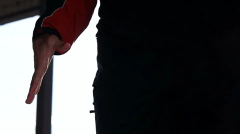 Silhouette of a strong fighter Video stock 60995077