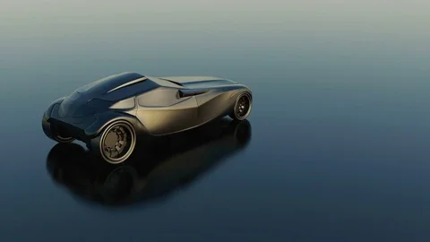 Silhouette of a stylish car. Video stock 73508960