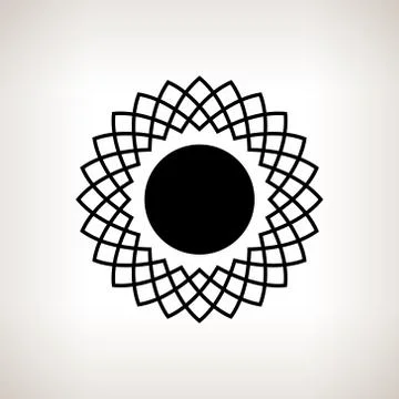 Silhouette sun  on a light background 스톡 일러스트