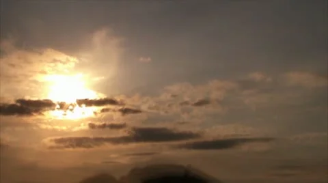 Silhouette at sunset Stock Footage 21995374