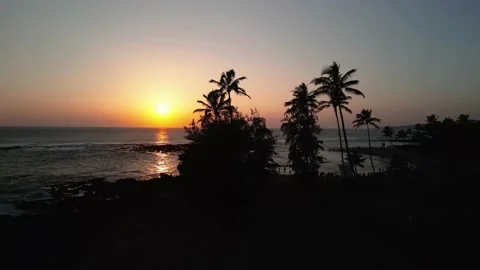 Silhouette sunset Stock Footage 232426526