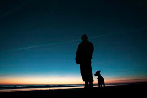 Silhouette sunset Stock Photos