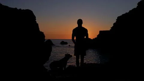 Silhouette Sunset Stock Photos