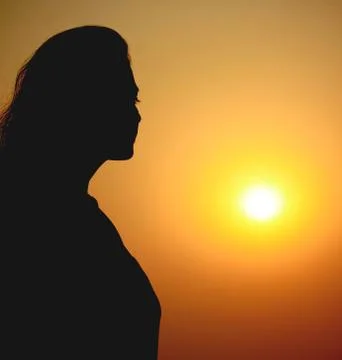 Silhouette sunset Stock Photos