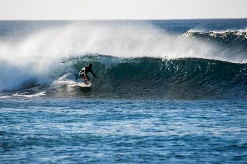 Silhouette surfer Stock Photos