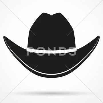 Silhouette symbol of cowboy hat. Vector Illustration: Graphic #42862853