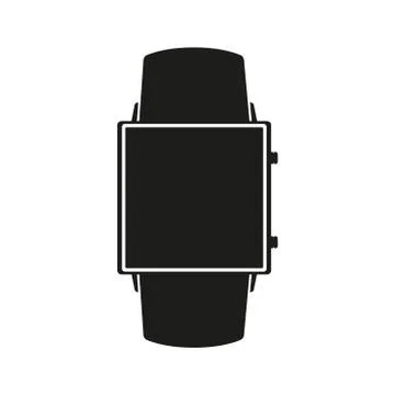 Silhouette symbol of Original design example smartwatch Stock Illustration